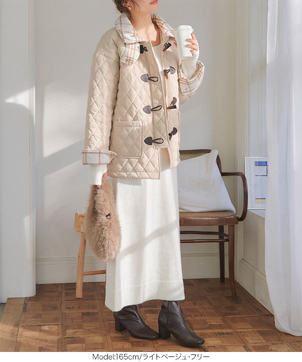 キルティングダッフルコート[K1365] - レディースファッション通販