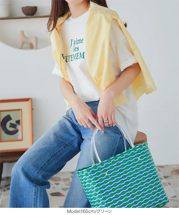 テープ編み込みバッグ [B1566] - レディースファッション通販 神戸