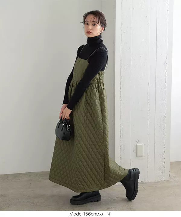 キルティングキャミワンピース [E3209] - レディースファッション通販