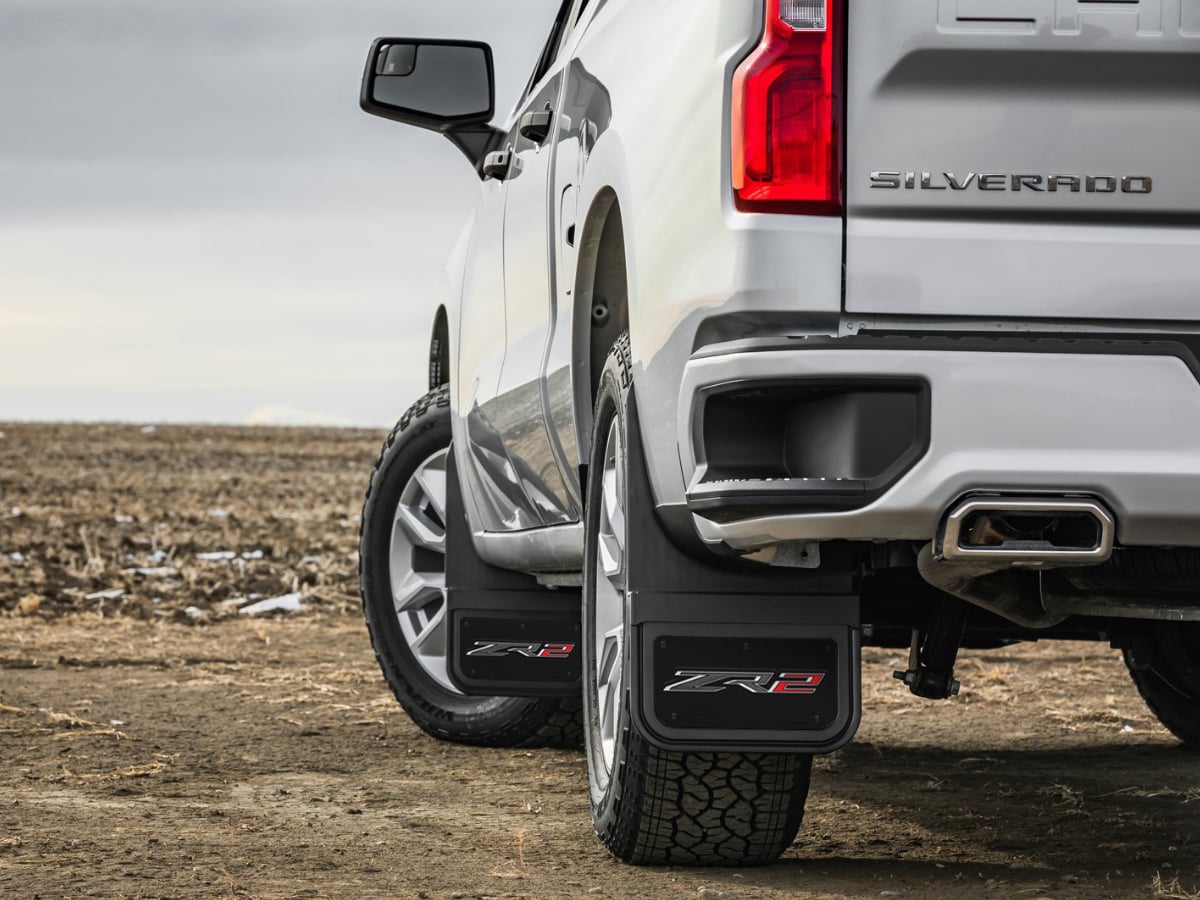 Truck Hardware Gatorback Black Anodized ZR2 Offset Mud Flaps - Set