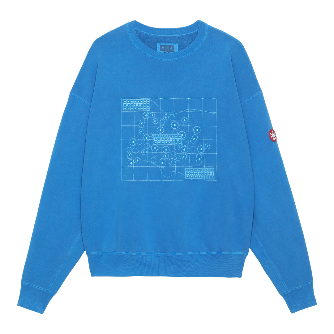 C.E / シーイー | OVERDYE ARRANGEMENT CREW NECK - Blue | 通販