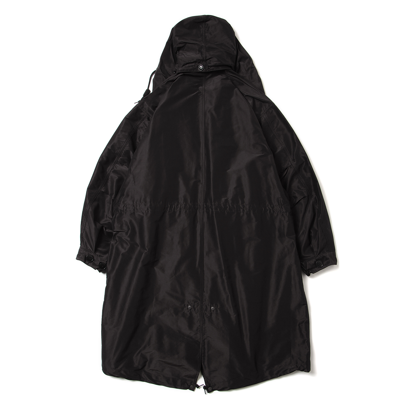 COMOLI / コモリ | コットンシルク フーデッドコート - Brown | 通販