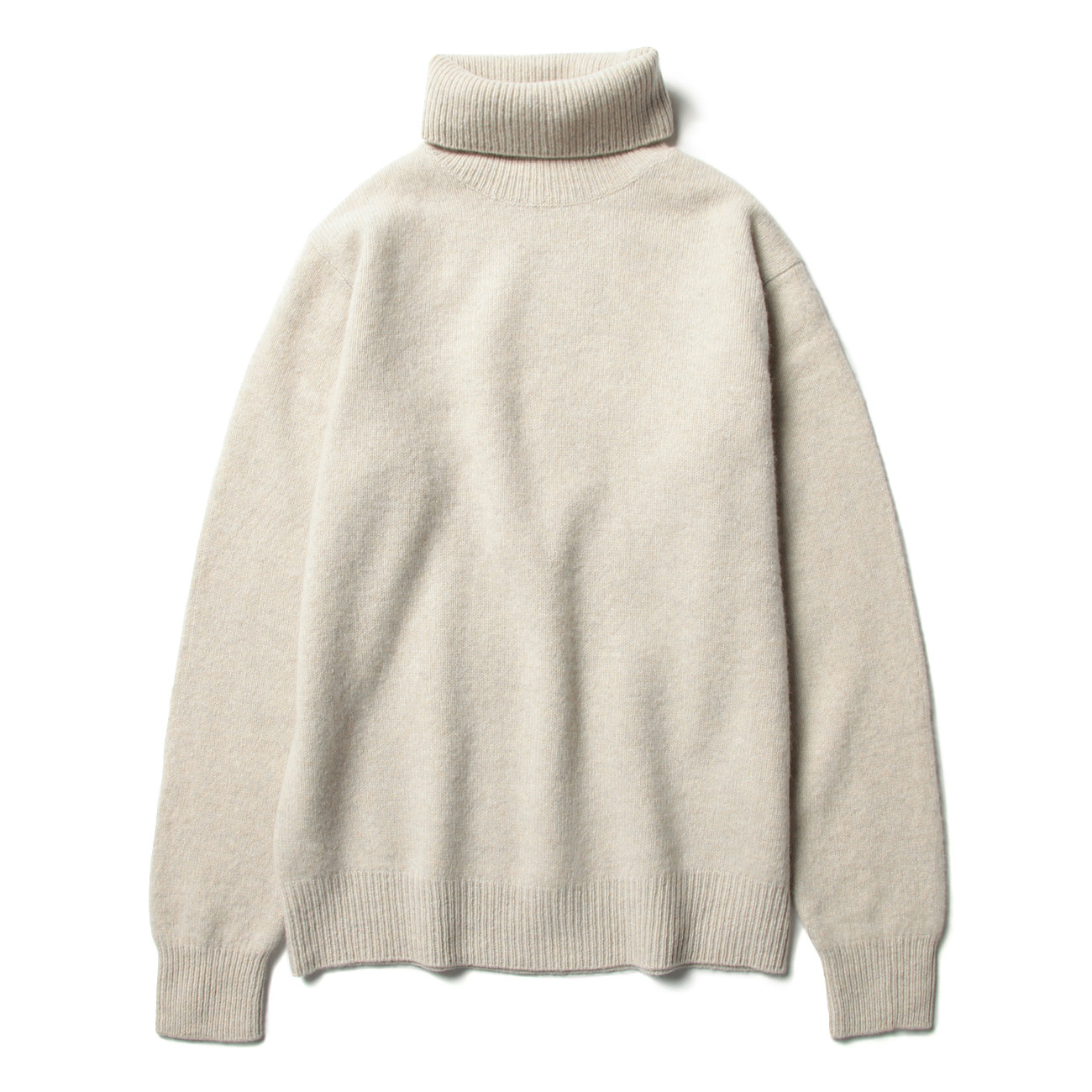 COMOLI / コモリ | ラムズウール タートルネックニット - Ecru | 通販