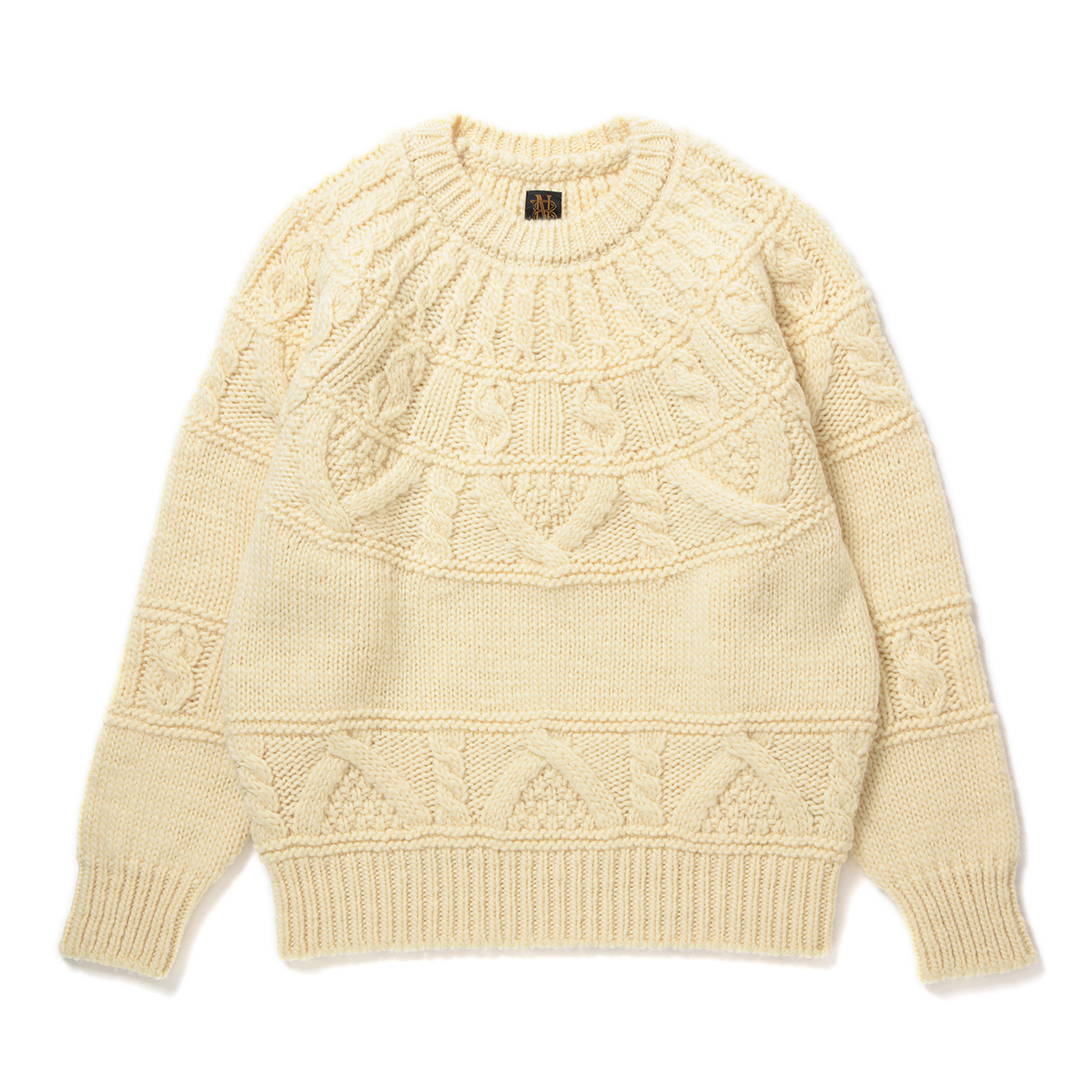 BATONER / バトナー | SPREAD ALAN CREW NECK (レディース) - Ivory