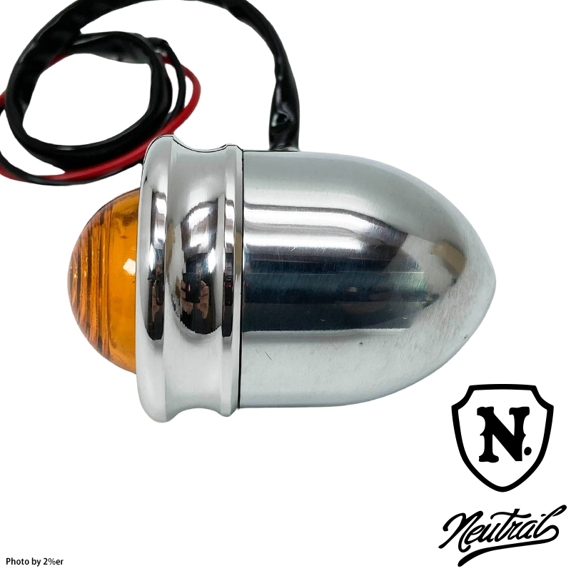 ミニバレットウインカー 電球 M10-P1.25 アルミ ポリッシュ 4個セット