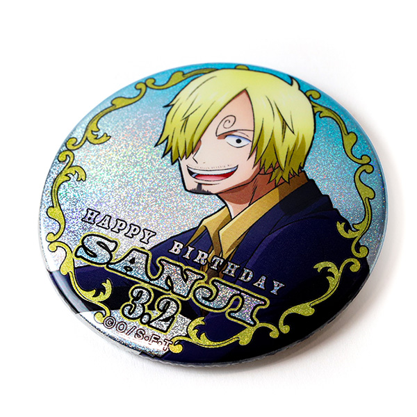 ワンピース】ハッピーバースデーホログラム缶バッジ［3.2 サンジ