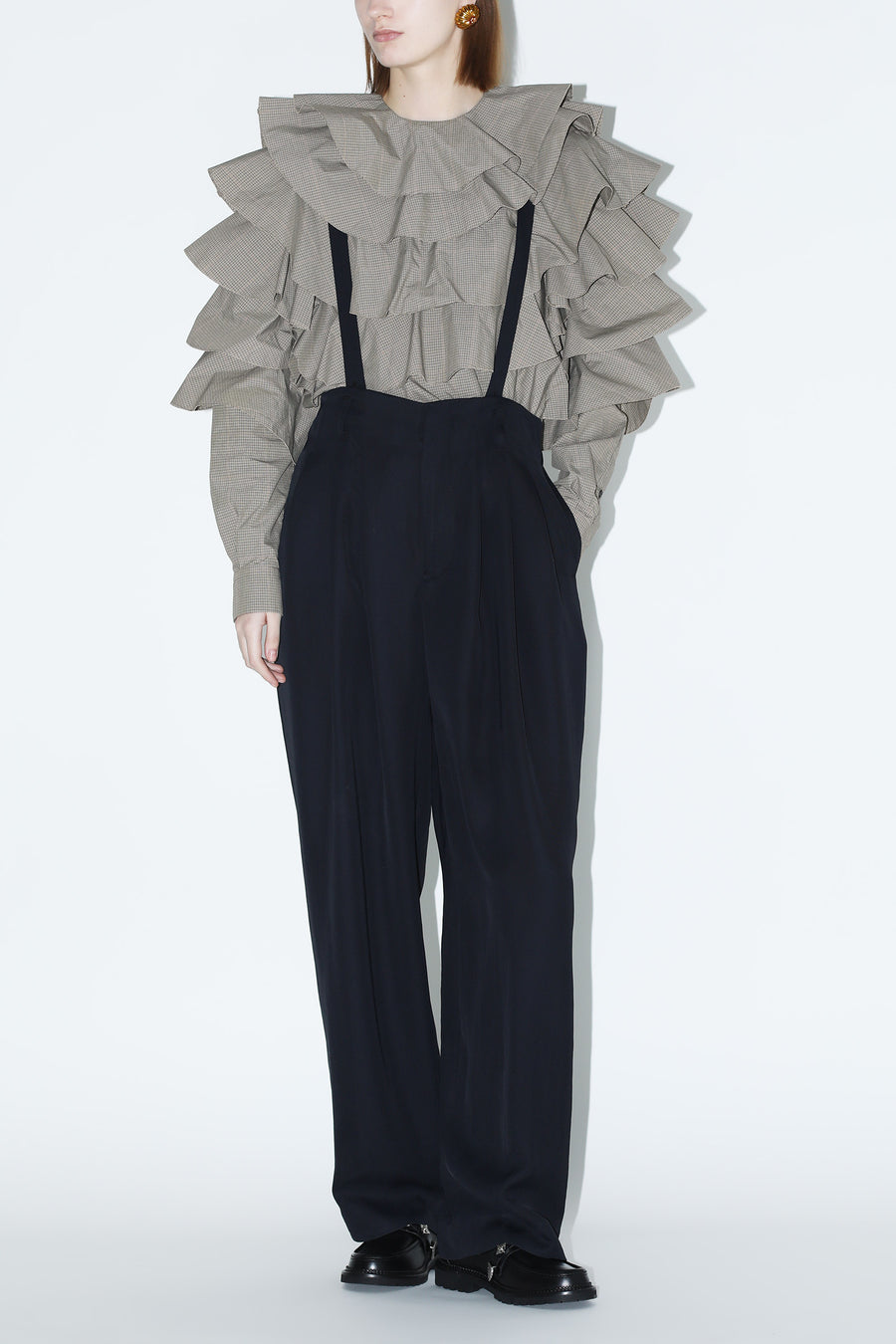 ACETATE TWILL SUSPENDER PANTS – TOGA ONLINE STORE