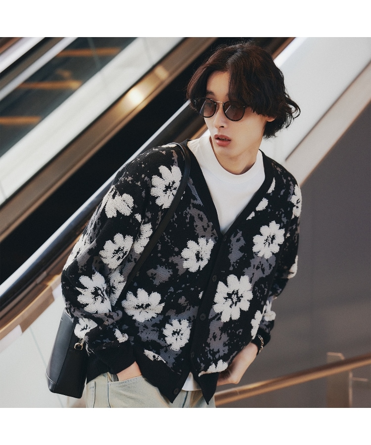 フラワージャカードカーディガン（カーディガン/ボレロ） | tk.TAKEO