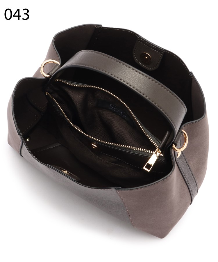 2WAY】フェイクスエードコンビ ワンハンドルバッグ（ショルダーバッグ