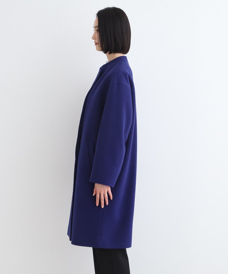 ウール】コクーンシルエットフォルムコート（ノーカラーコート
