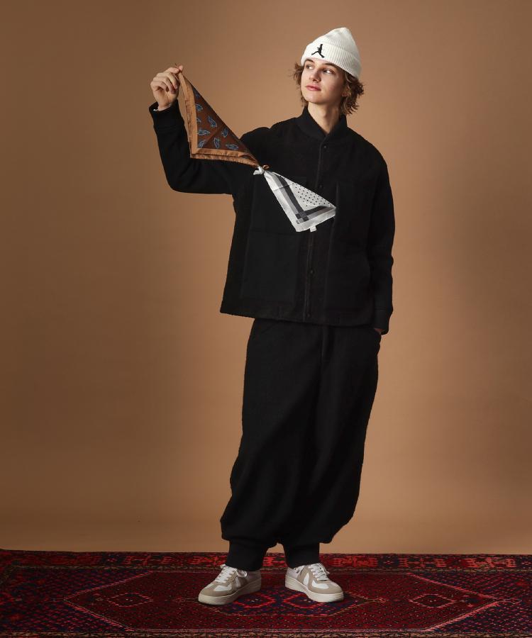 2重織りモッサボアパイル コンビブルゾン（ブルゾン/ジャンバー