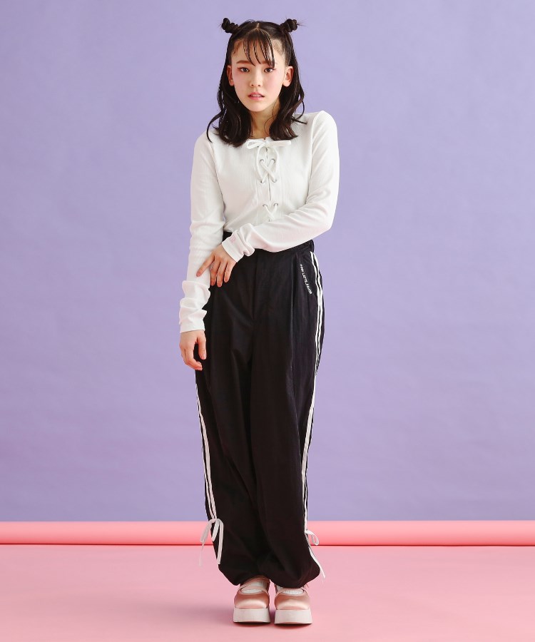 ラインリボンシャカパンツ（フルレングスパンツ） | PINK-latte