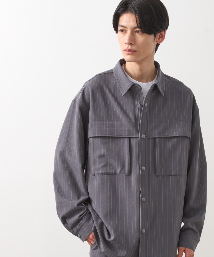 ダブルポケットシャツ【セットアップ可/洗濯機OK】（カジュアルシャツ