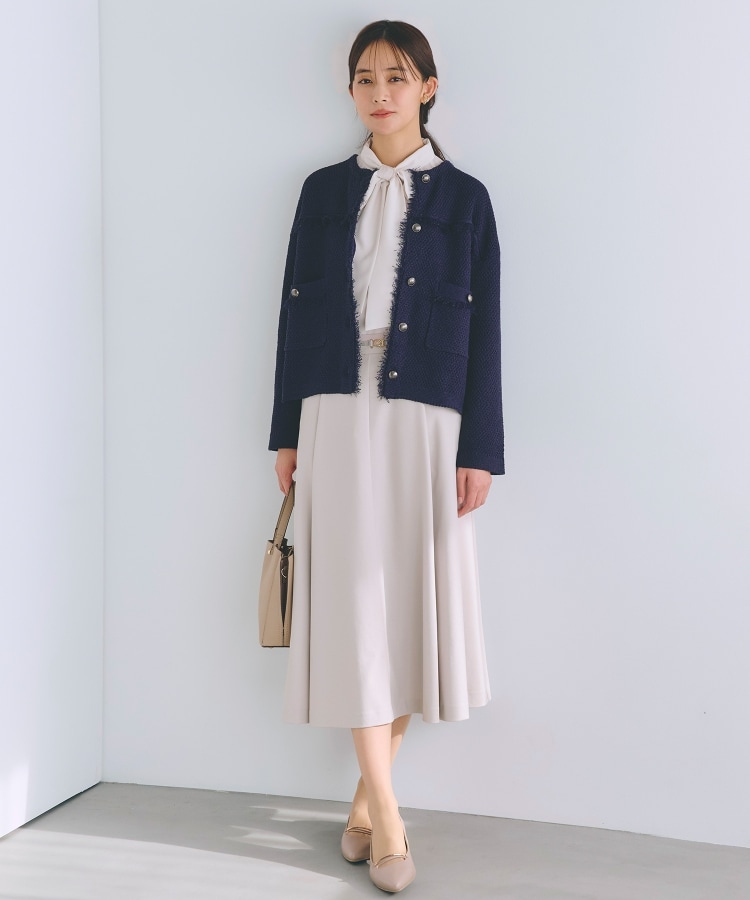 ツイードニットジャケット（ノーカラージャケット） | grove（グローブ