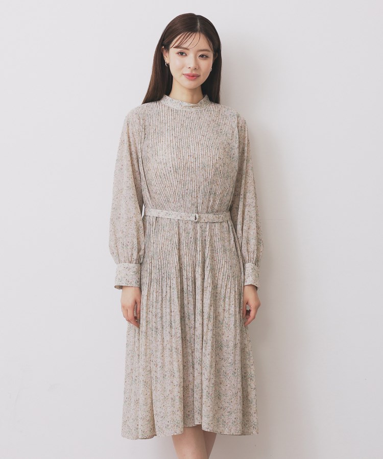 5色展開/S-3Lサイズ》プリーツフレアワンピース【洗濯機OK/防シワ