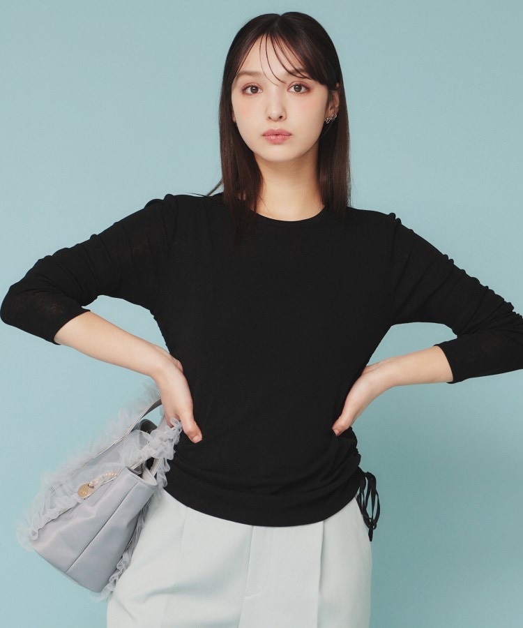 CLASSY掲載》サイドドロストシアートップス【洗濯機洗い可