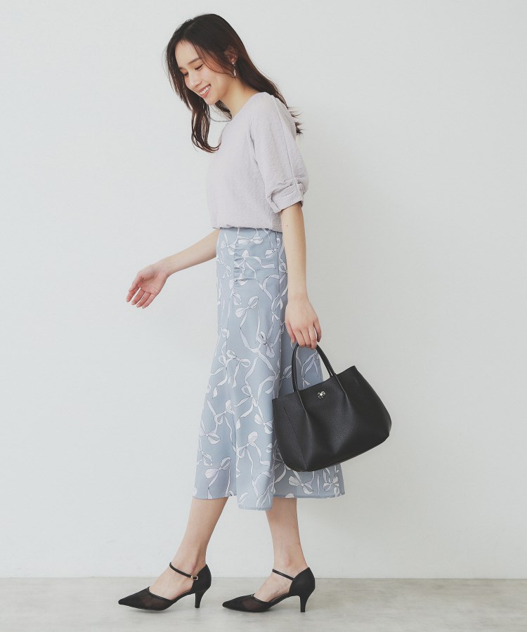 シボジャカードタックギャザートップス【洗濯機洗い可】（カットソー