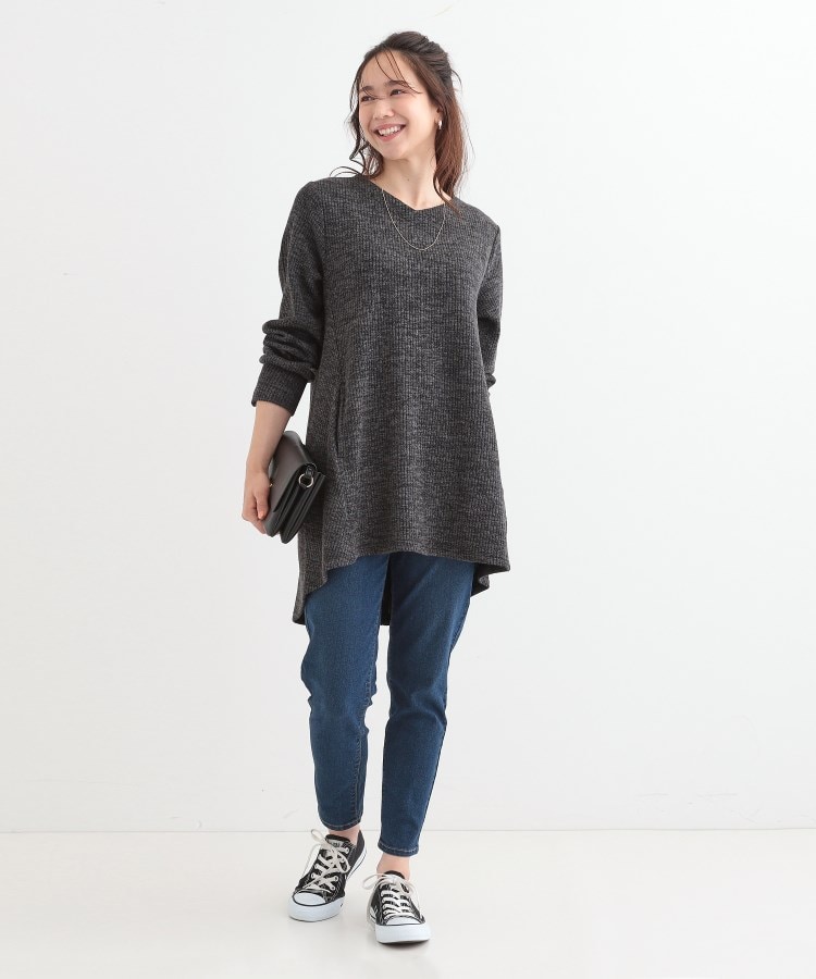 洗える/S-LL】ふんわりタッチが癖になる ふくれジャカードチュニック