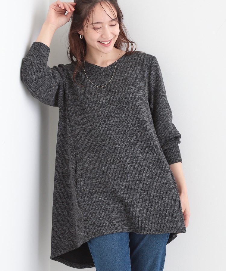洗える/S-LL】ふんわりタッチが癖になる ふくれジャカードチュニック