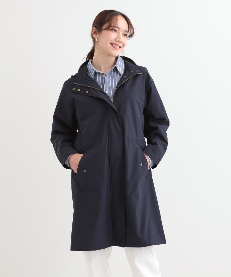 撥水/防花粉/S-LL】ライナー付き ミリタリーフーデッドコート