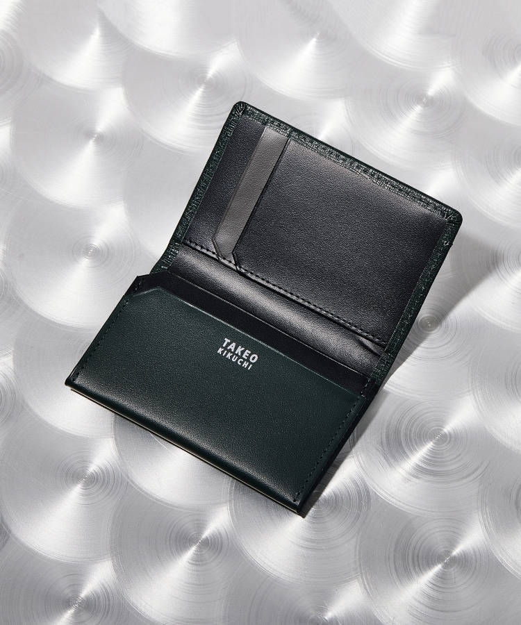 配色型押しレザー名刺入れ&ICカード段付き（名刺入れ） | TAKEO