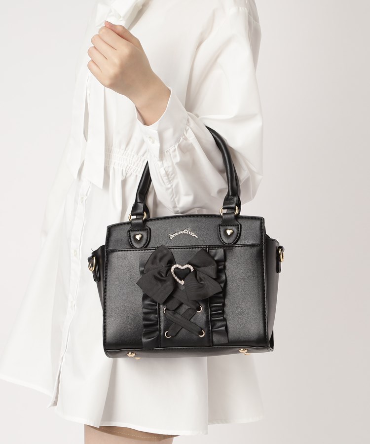 ガーリー系 リボン2WAYボストンバッグ（ハンドバッグ） | Ober Tashe