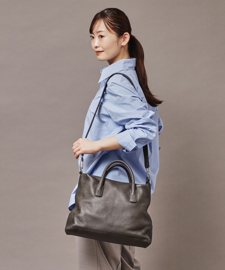 デュオCMH】レザーハンドバッグ L 2WAY 本革 A4サイズ ビジネスバッグ