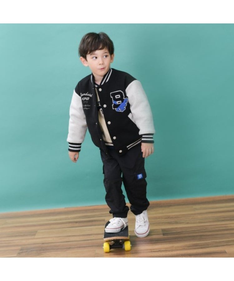 KPBOY(ケーピーボーイ)恐竜ワッペンスタジャン(90～130)（スタジャン