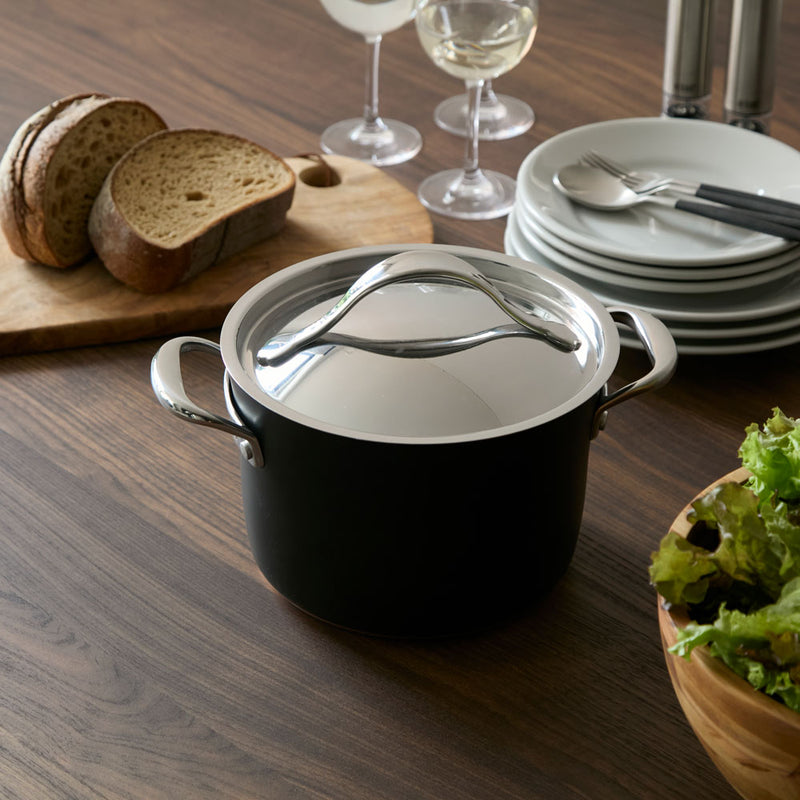 MAYER（マイヤー）アナロン ルクス 両手鍋 20cm AC3-W20 |キッチン用品