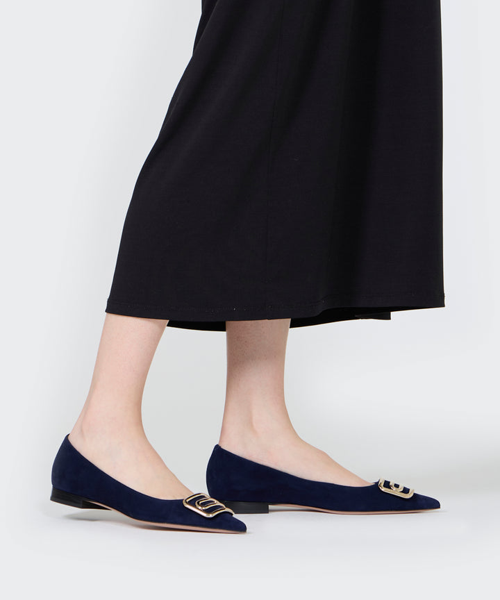 PELLICO デュエ アネッリ スウェード パンプス 1.0cm NAVY パンプス