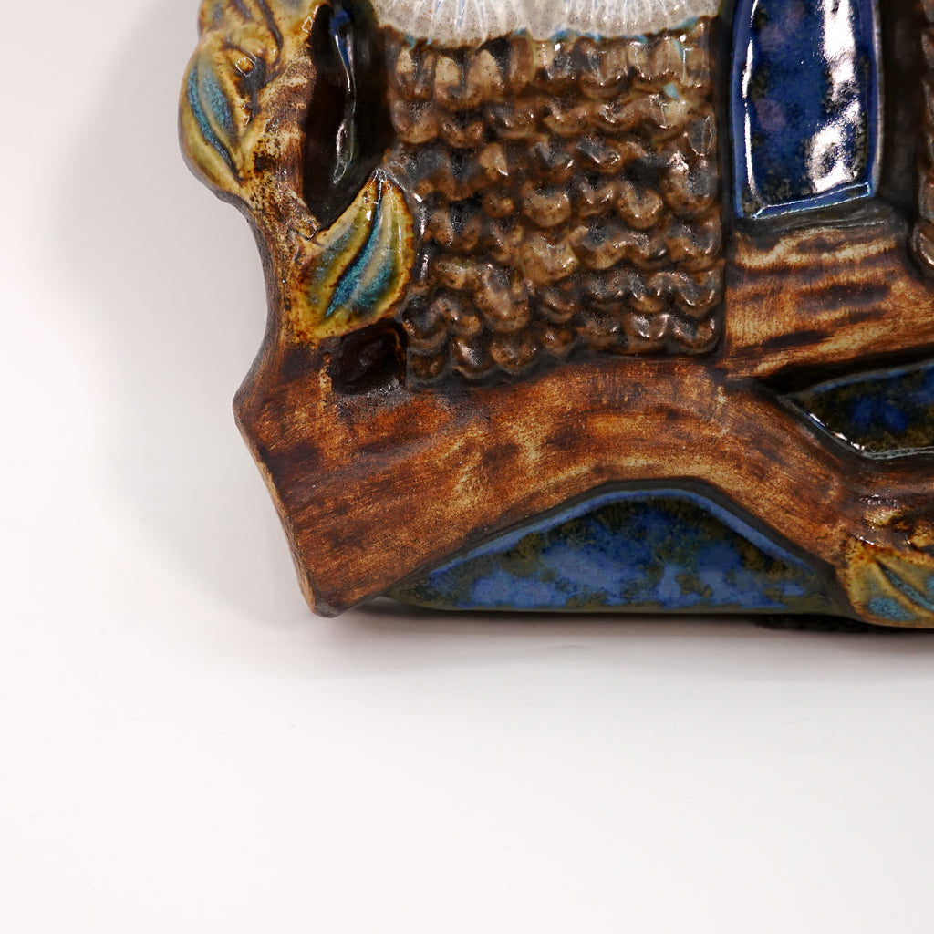 陶板 3羽のフクロウ ウィリー・フィッシャー スウェーデン EGO Willy