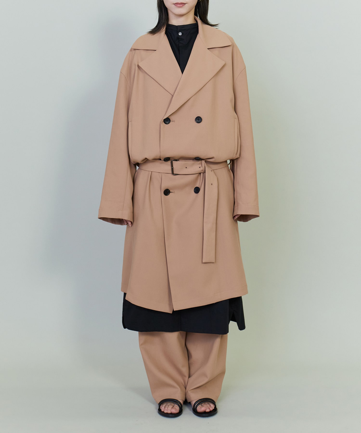 強撚ダブルクロスコート｜BIGI online store - ビギ オンラインストア