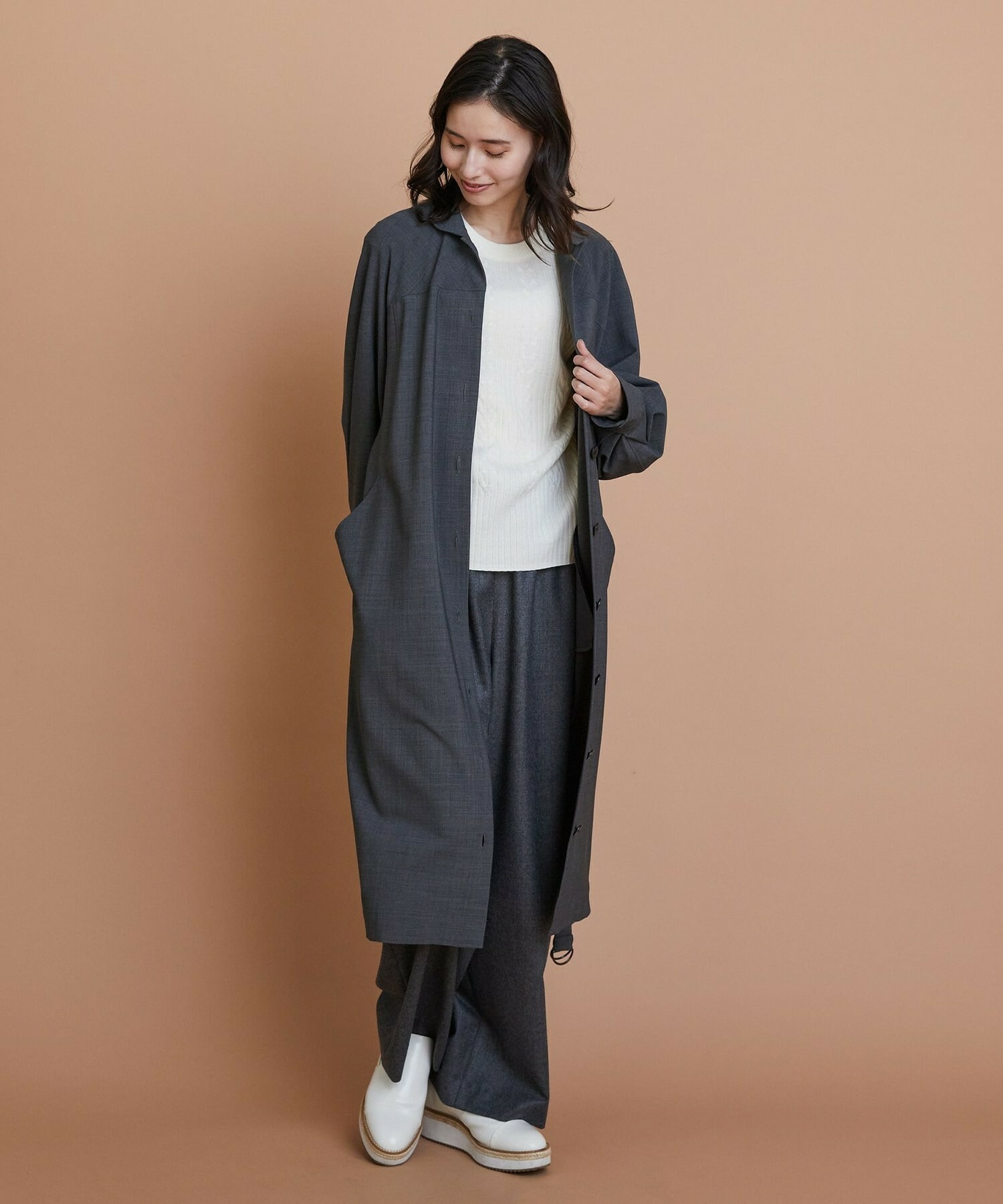 eclat 2025年11月号掲載商品］トロストレッチワンピース｜BIGI online