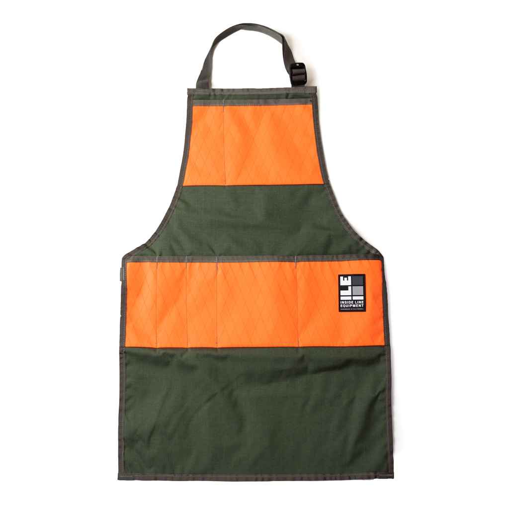 ILE* work apron (cordura forest/x-pac blaze) - BLUE LUG ONLINE STORE