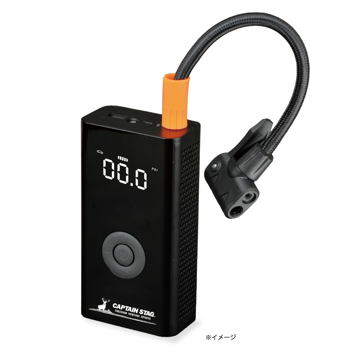 電動コンパクト空気入れ〈英・米・仏式バルブ対応／6000mAh