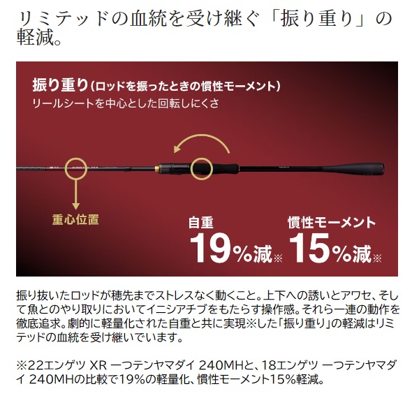 シマノ 一つテンヤ竿 炎月 エンゲツ XR 一つテンヤマダイ 230MH+Cast