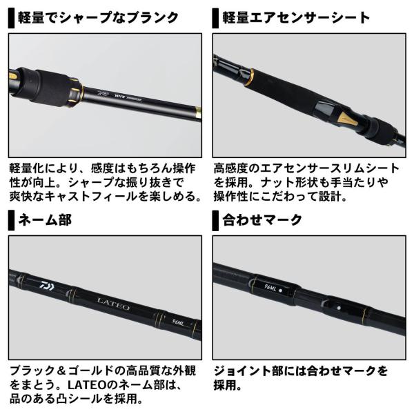 特価】ダイワ ラテオ R 96M 2019モデル (スピニング2ピース): 竿｜釣具