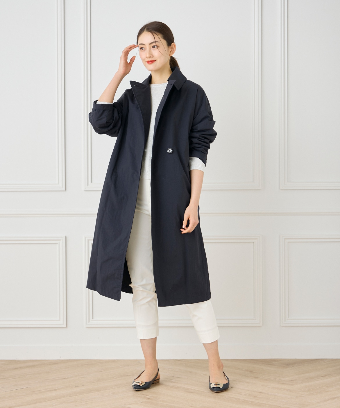 ナイロンタッサートレンチコート｜7-IDconcept.（セブンアイディ