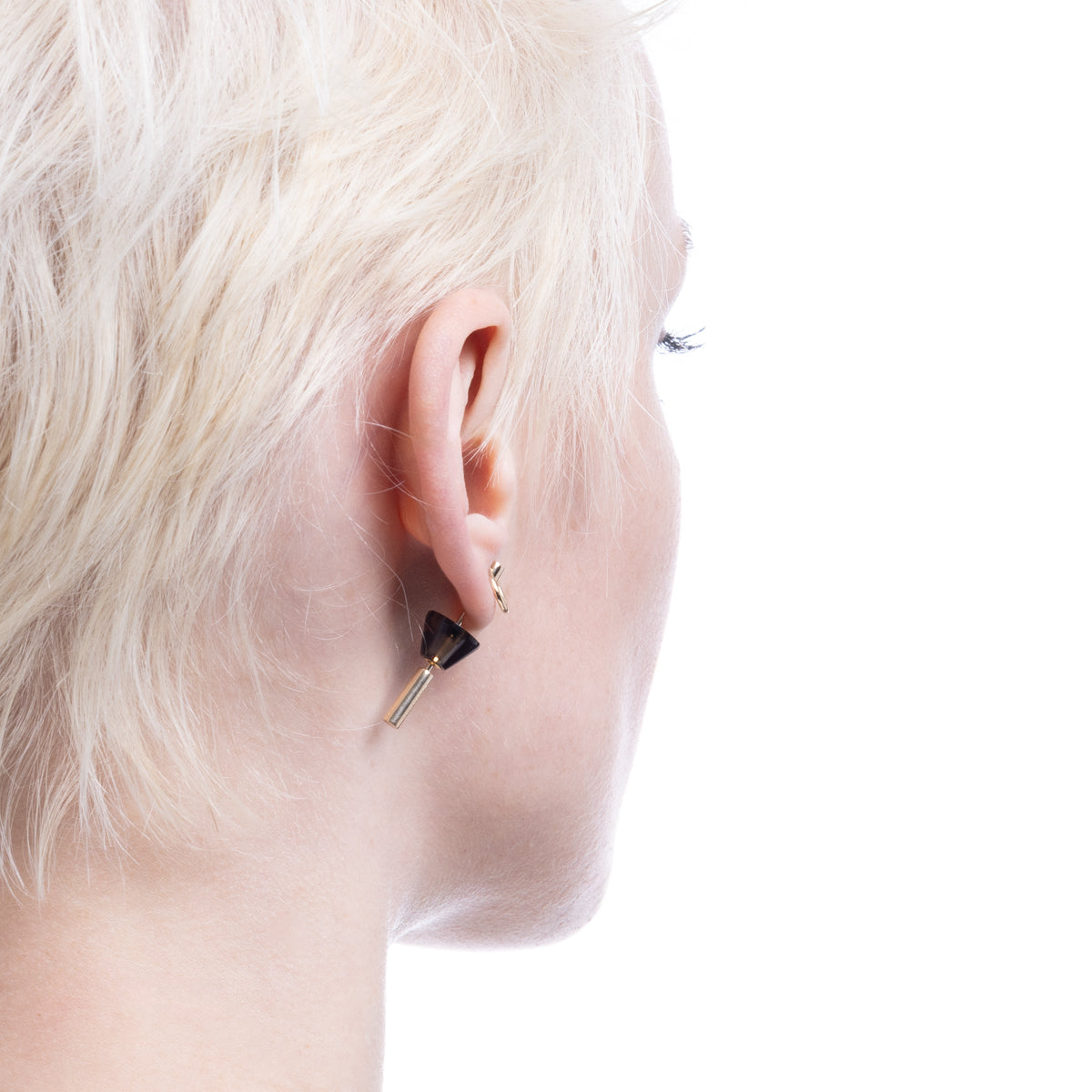 SPEAR ドアノッカー ピアス Sサイズ / スモーキークォーツ