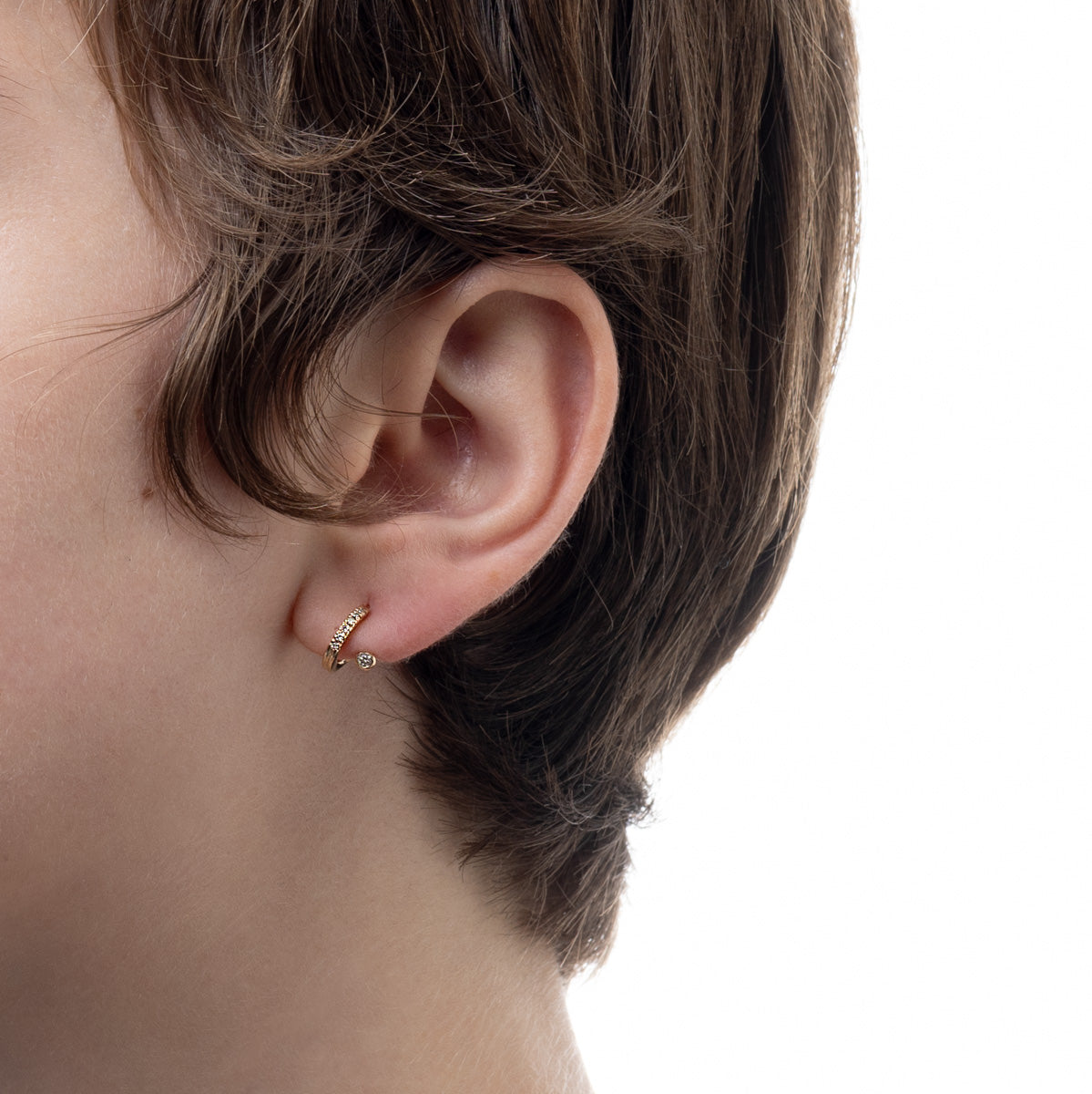 DROSERA ダイヤモンド ピアス 左耳用