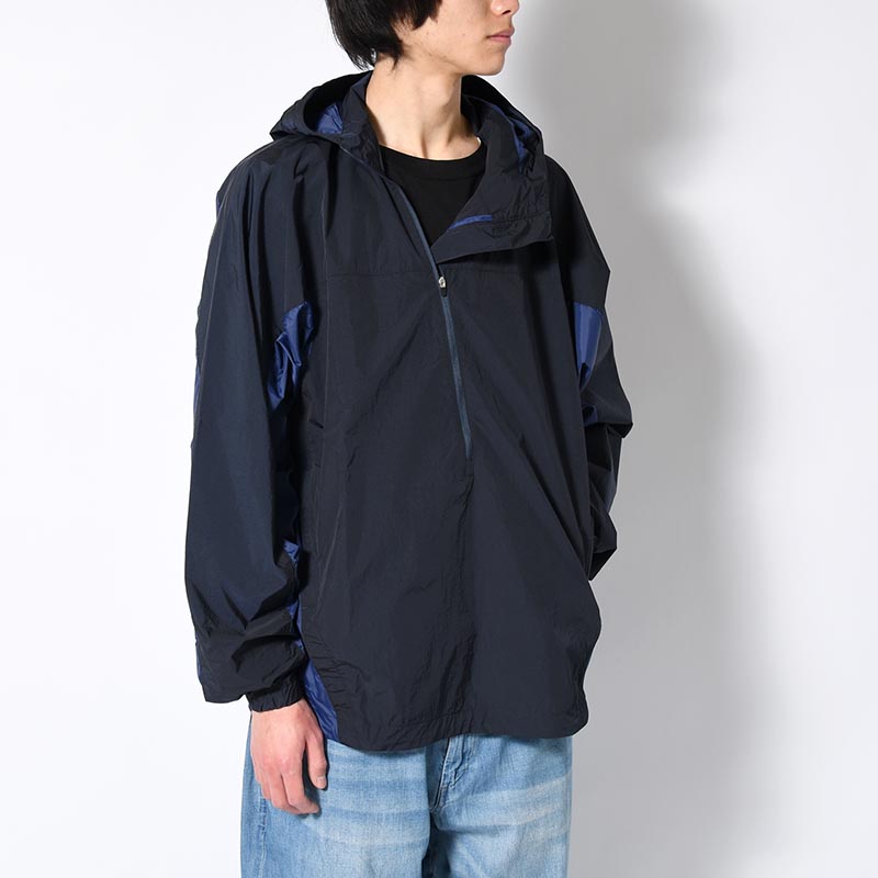 ORGANIZED HOODED PULLOVER / RIPSTOP NYLON -NAVY- | IN ONLINE STORE