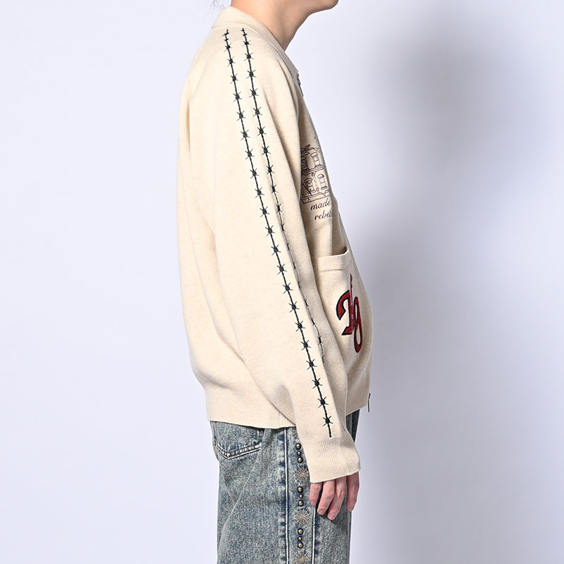BARBED WIRE KNIT TRACK JACKET -3.COLOR- | IN ONLINE STORE