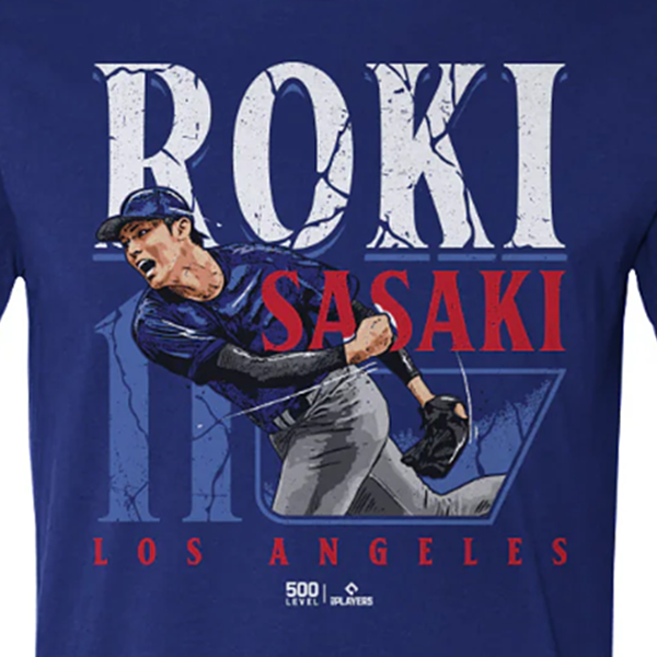 ロサンゼルス・ドジャース 佐々木朗希 Tシャツ Player Name(S nocolor