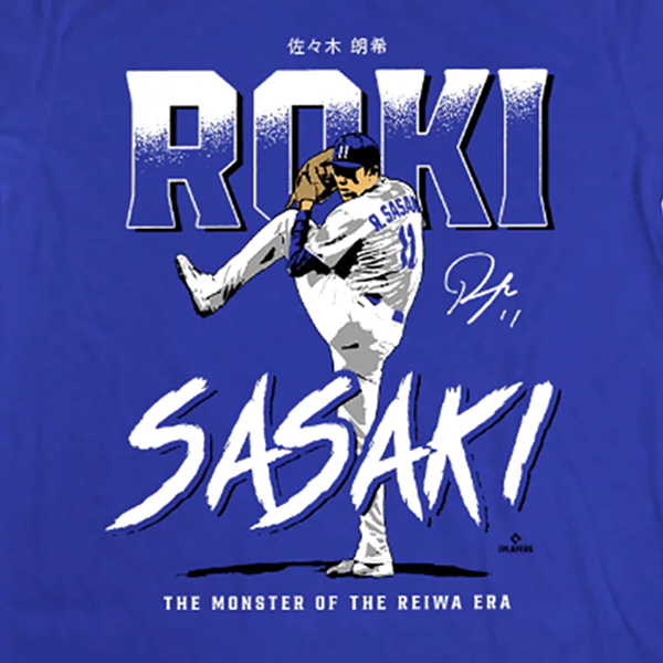 ロサンゼルス・ドジャース 佐々木朗希 Tシャツ Monster of the Reiwa