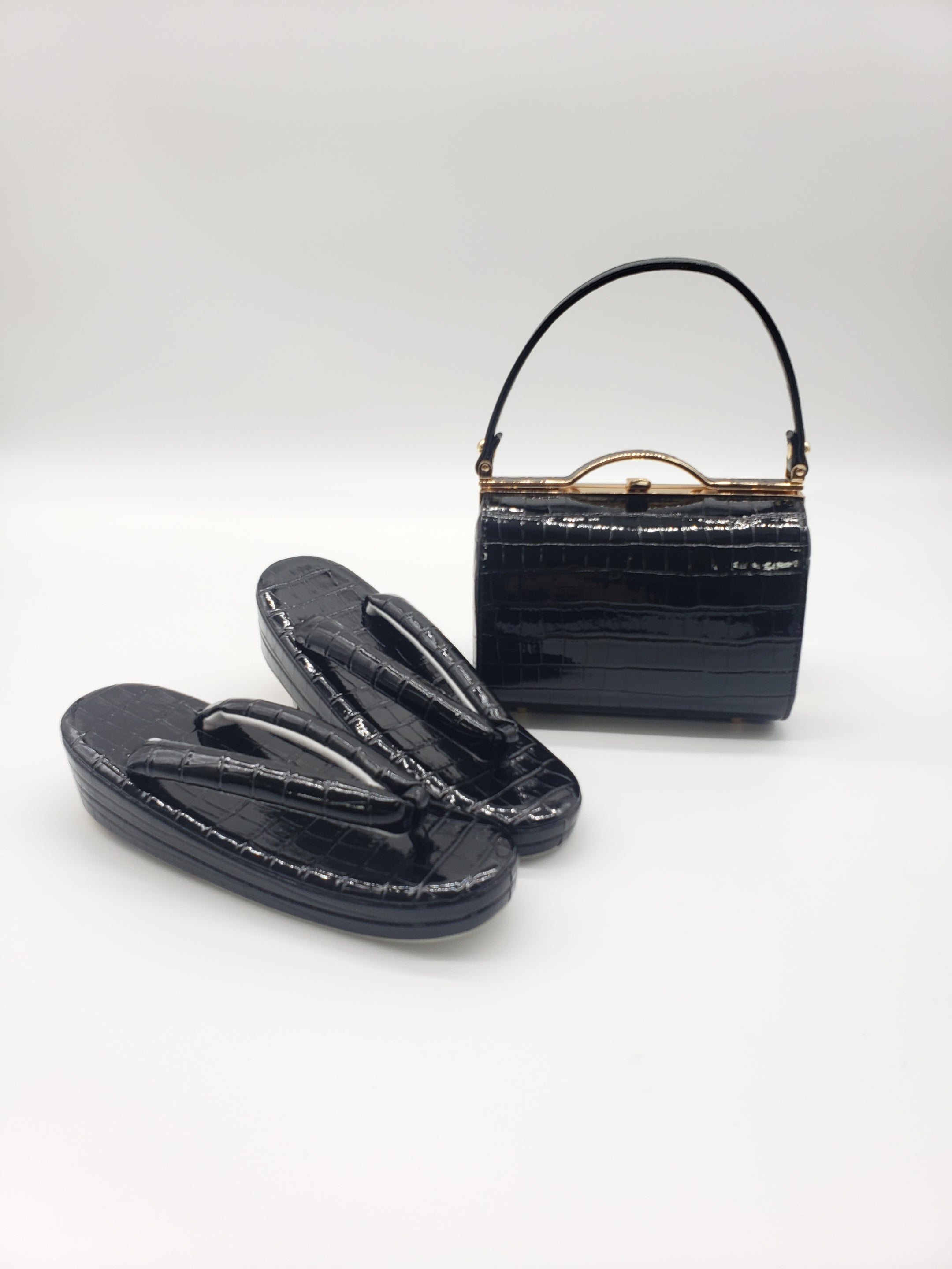 草履バックセット 振袖 成人式 クロコ風 エナメル – きもの永見公式