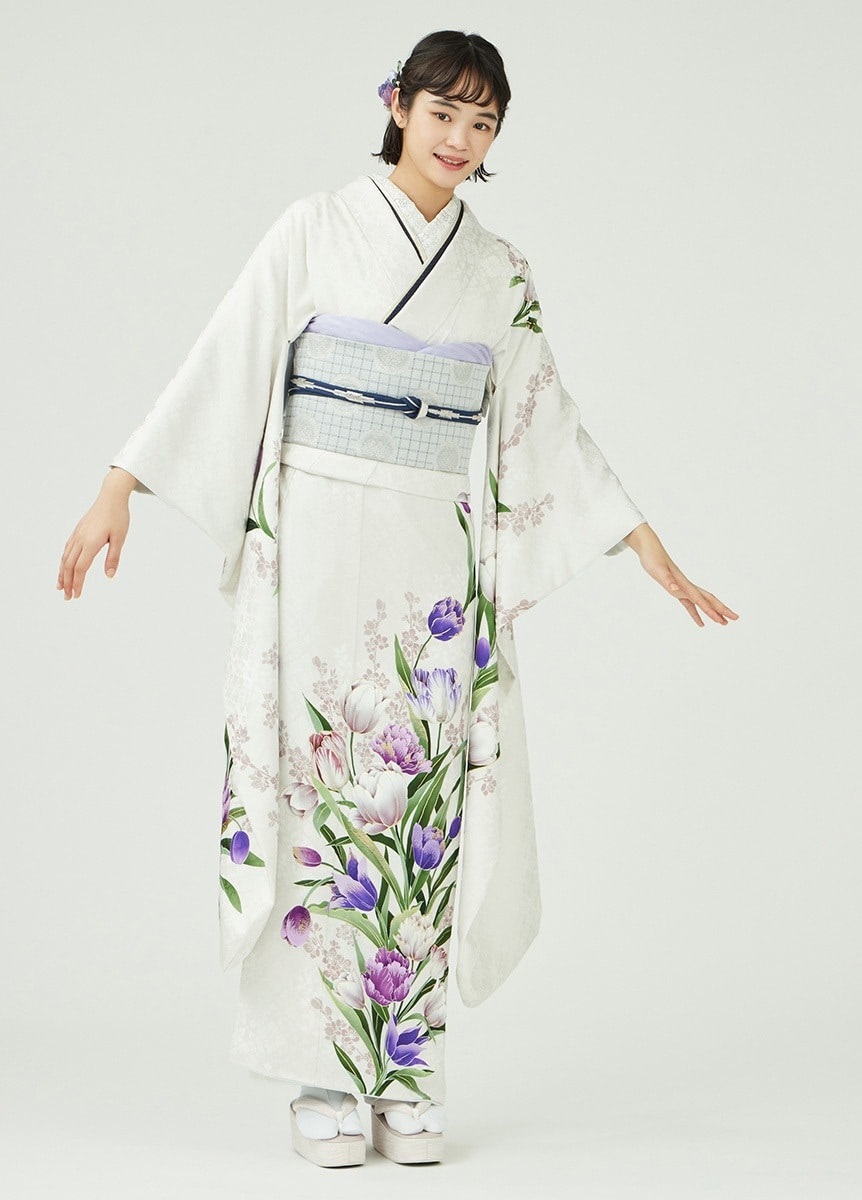 振袖 花揺れるチューリップ‐淡藤‐（ご予約受注品） | 振袖 | やまと