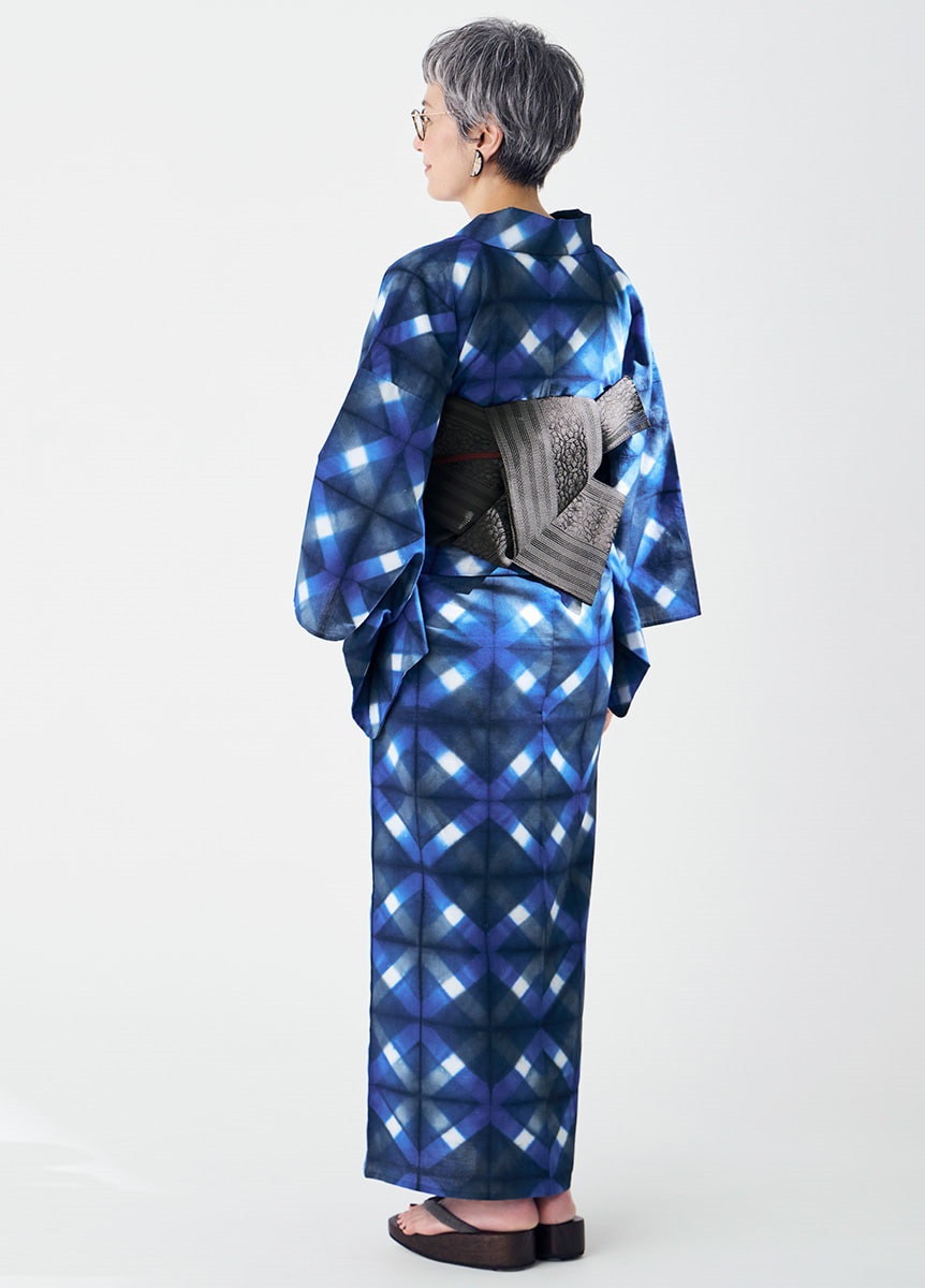 粗紗半幅帯 博多織 華切子・瑠璃色 | 帯 | やまとオンラインストア