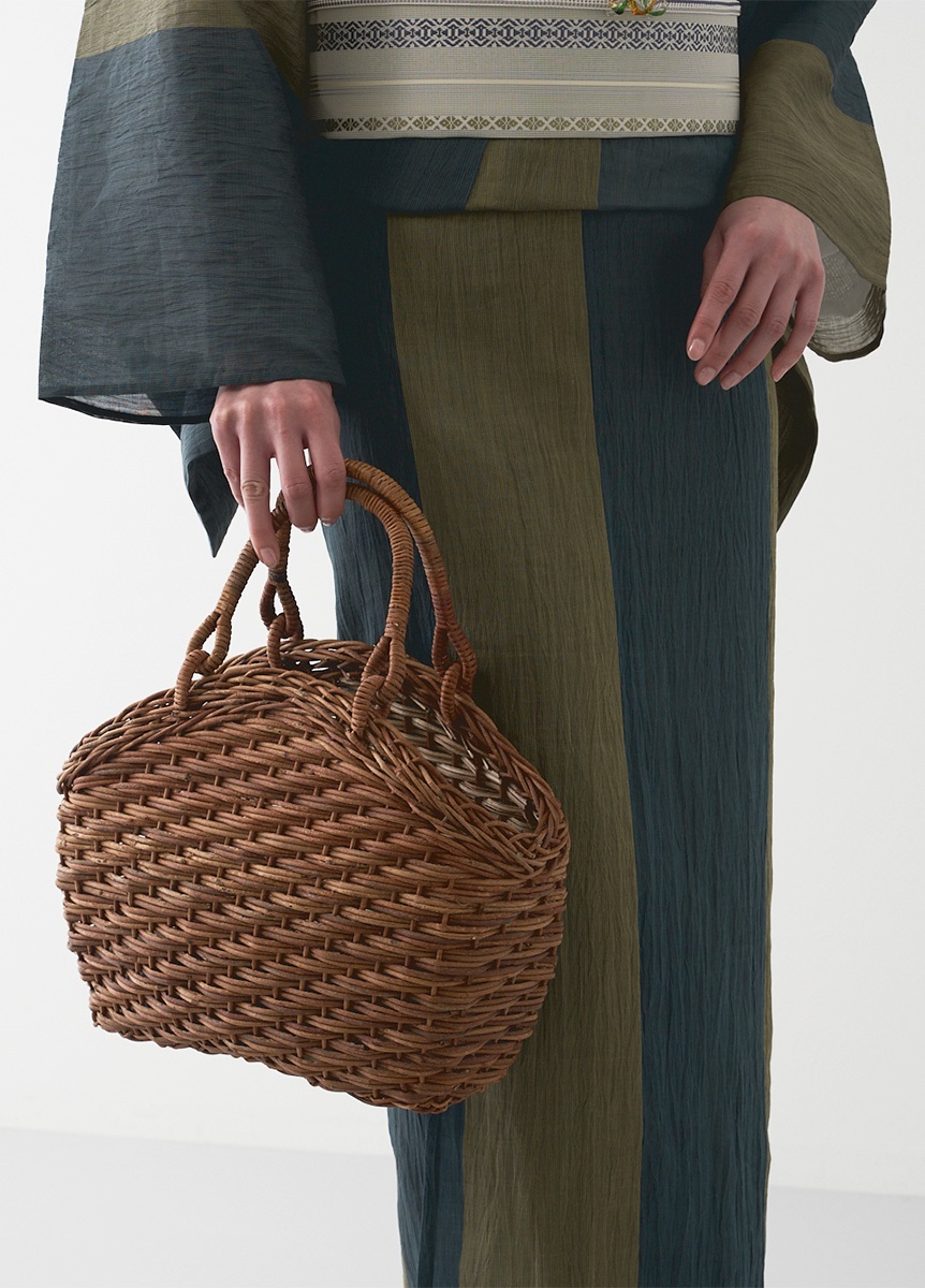 松野屋かごバッグ あけび シェル型 | 浴衣コーディネート小物 | やまと