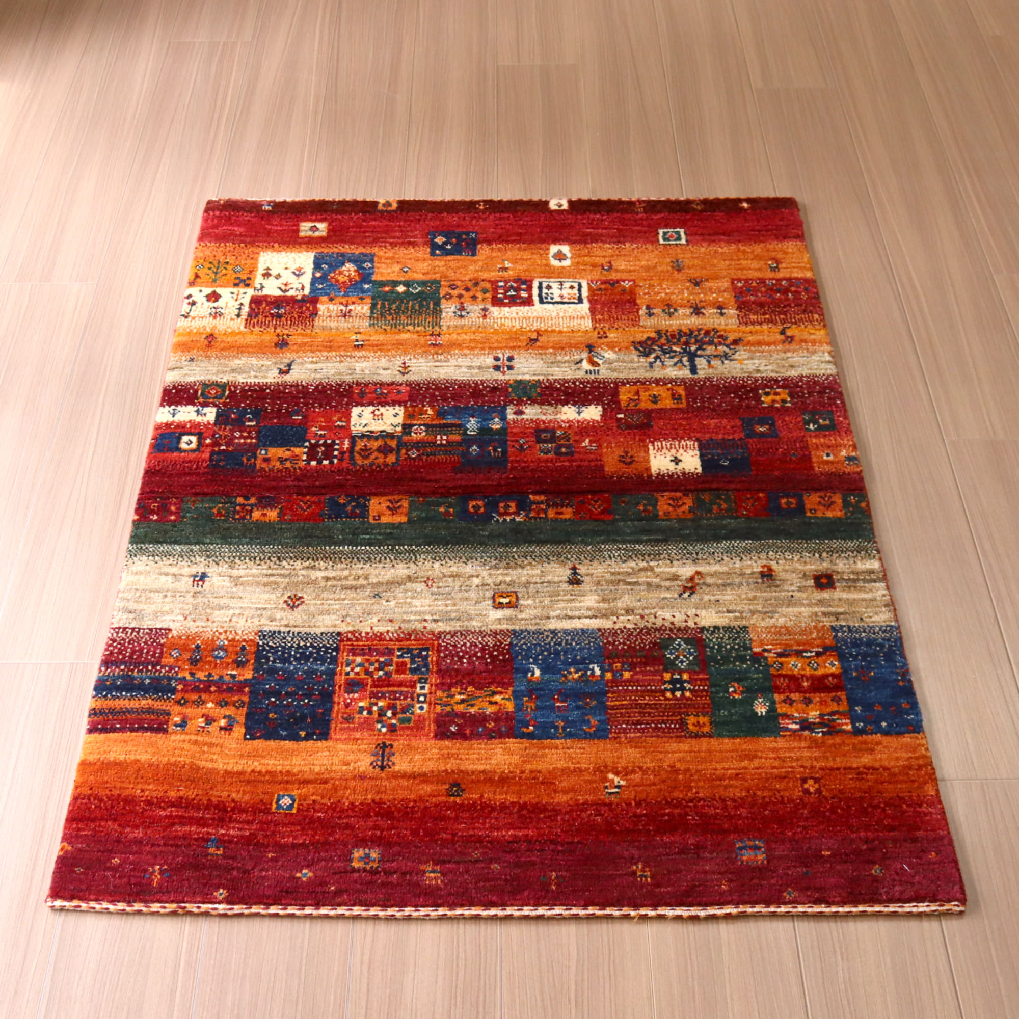 キリムスタイル / ギャッベ ノウバフト Gabbeh Nowbaft レッド