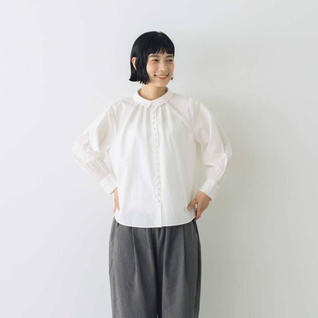 pot and tea 釦たくさん襟付きブラウス ｜くらすこと公式オンラインストア